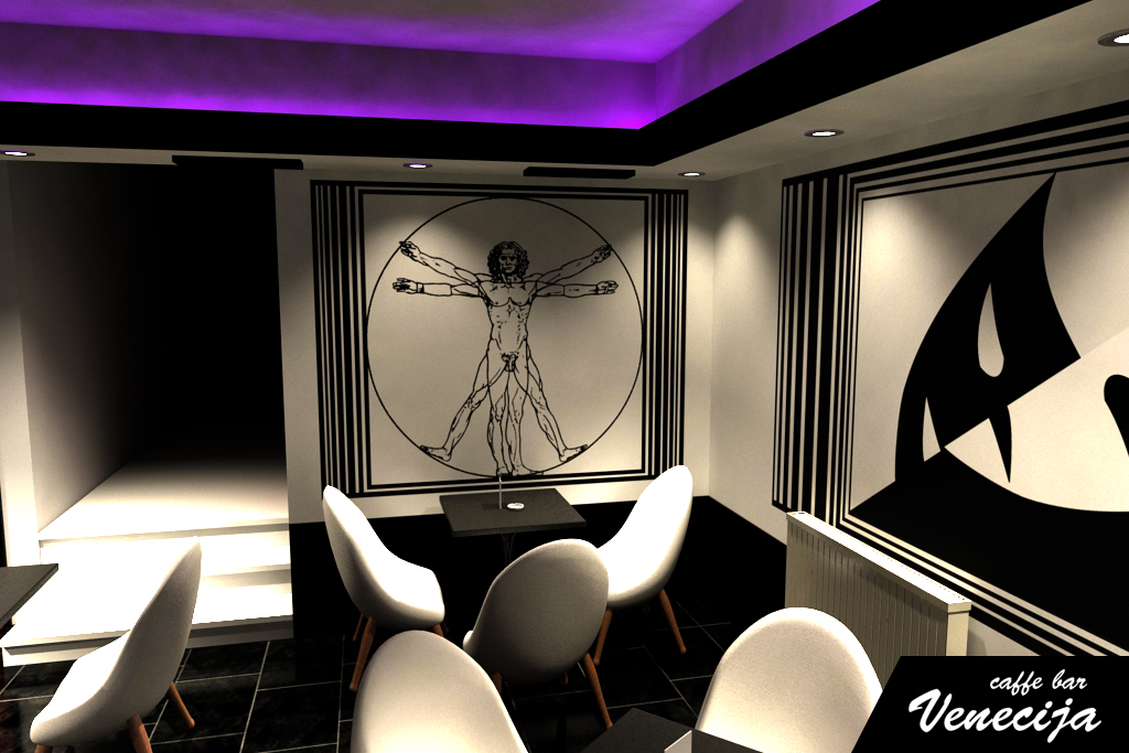 Night Bar Venecija Zagreb - 3ds Max 3D interior visualisation, view 3, designed 2010